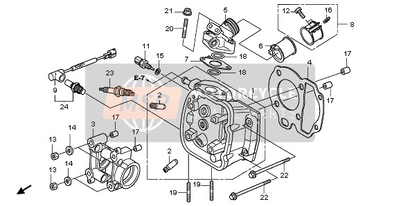 Honda NHX110WH 2011 Cabeza de cilindro para un 2011 Honda NHX110WH